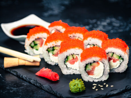 Джеймс с копченным лососем